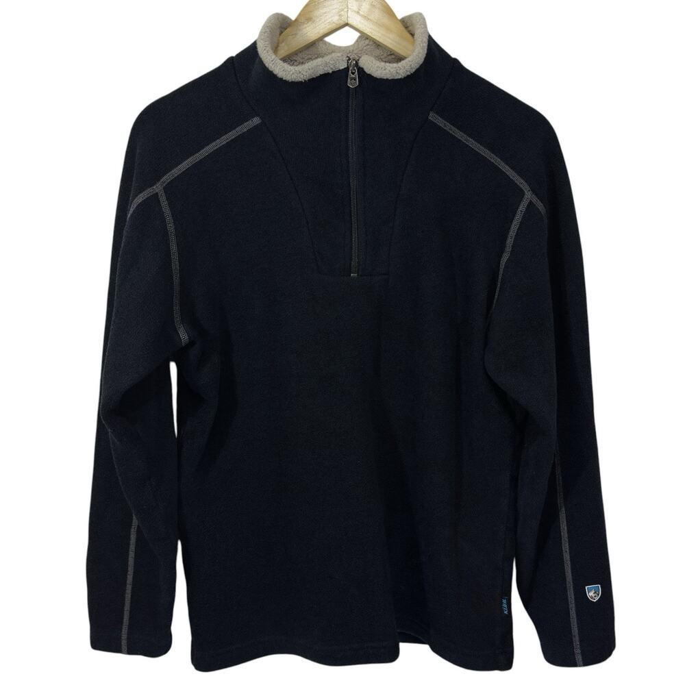 Kuhl Europa 1/4 Zip Pullover Mens Medium Navy Blue Alfpaca Style Sweater 3017